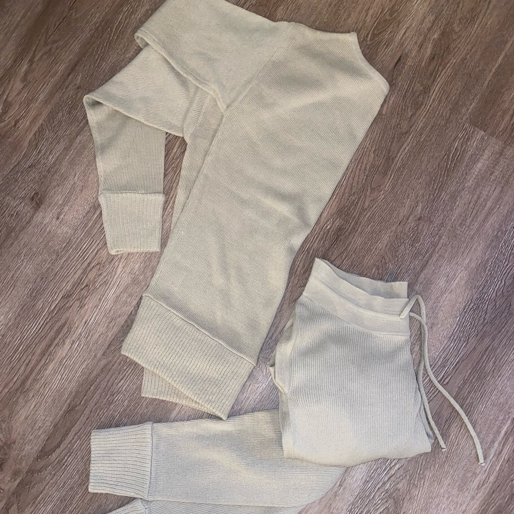 Sweater loungewear set.